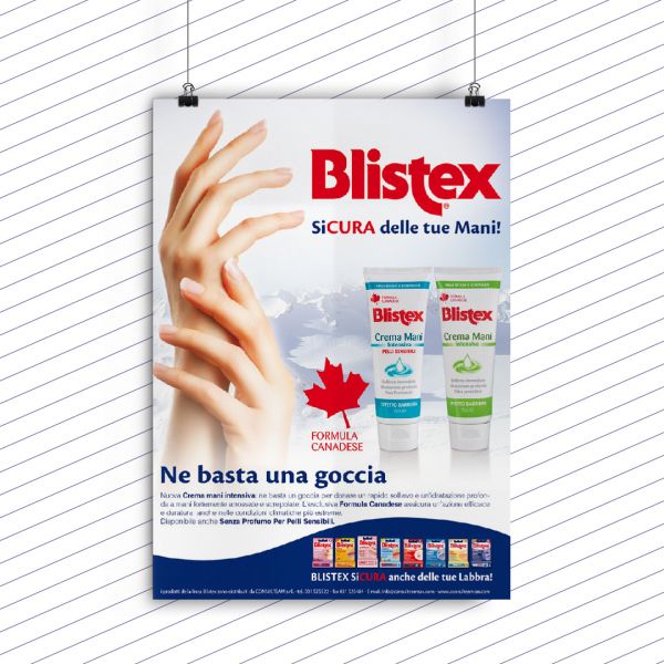 Campagna stampa Blistex creme mani