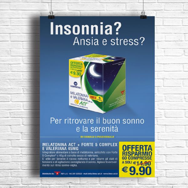 Campagna stampa Melatonina e Valeriana Act