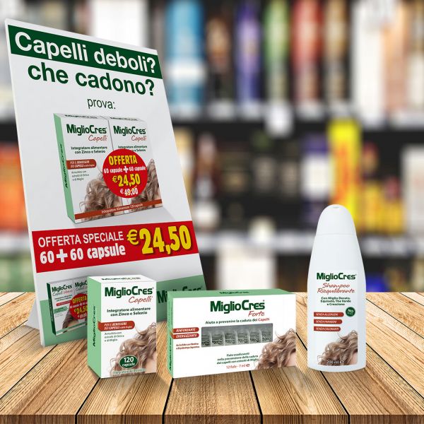 Packaging prodotti per capelli Migliocres
