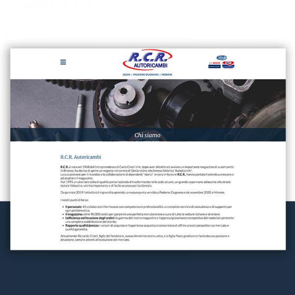 Sito web  R.C.R. Autoricambi