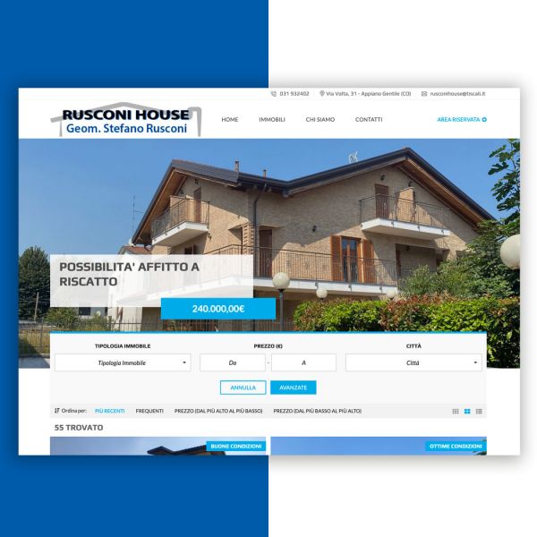 Sito web Agenzia Immobiliare Rusconi House